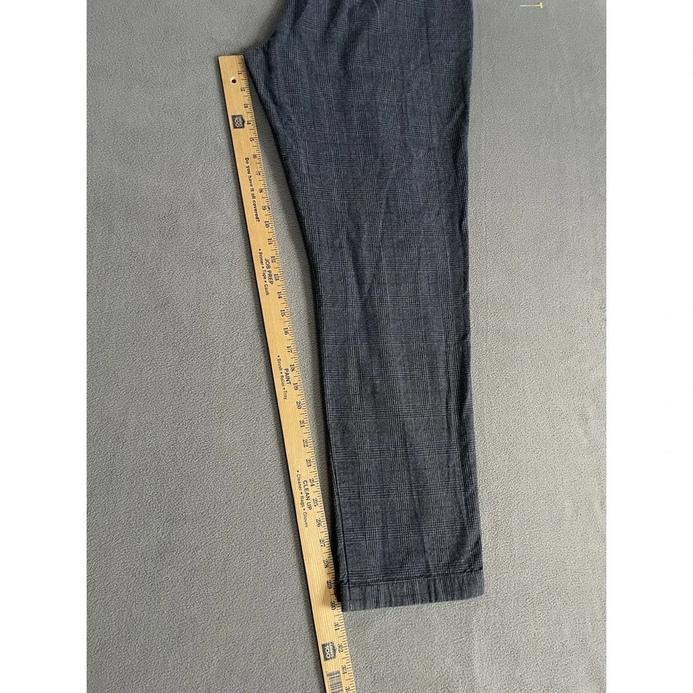 J.Crew Chino Pants Mens 34x32 Gray Glen Plaid At399  Stretch Comfort 34x30 Fit